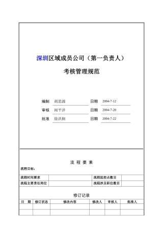 区域公司负责人考核指引