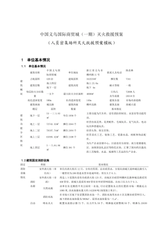 人员密集场所灭火救援预案模板