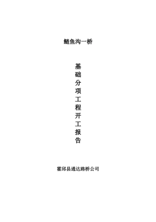人力资源-0号桥台施工资料鲢鱼沟桥基础检测单