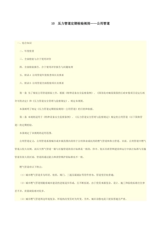 压力管道定期检验规则