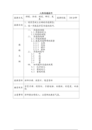 人际沟通技巧培训讲义