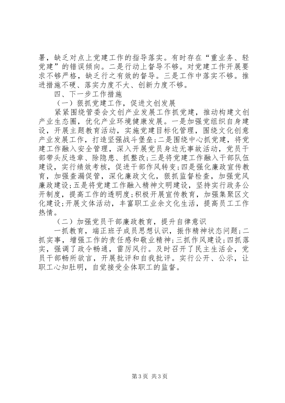 管委会党建工作总结_第3页