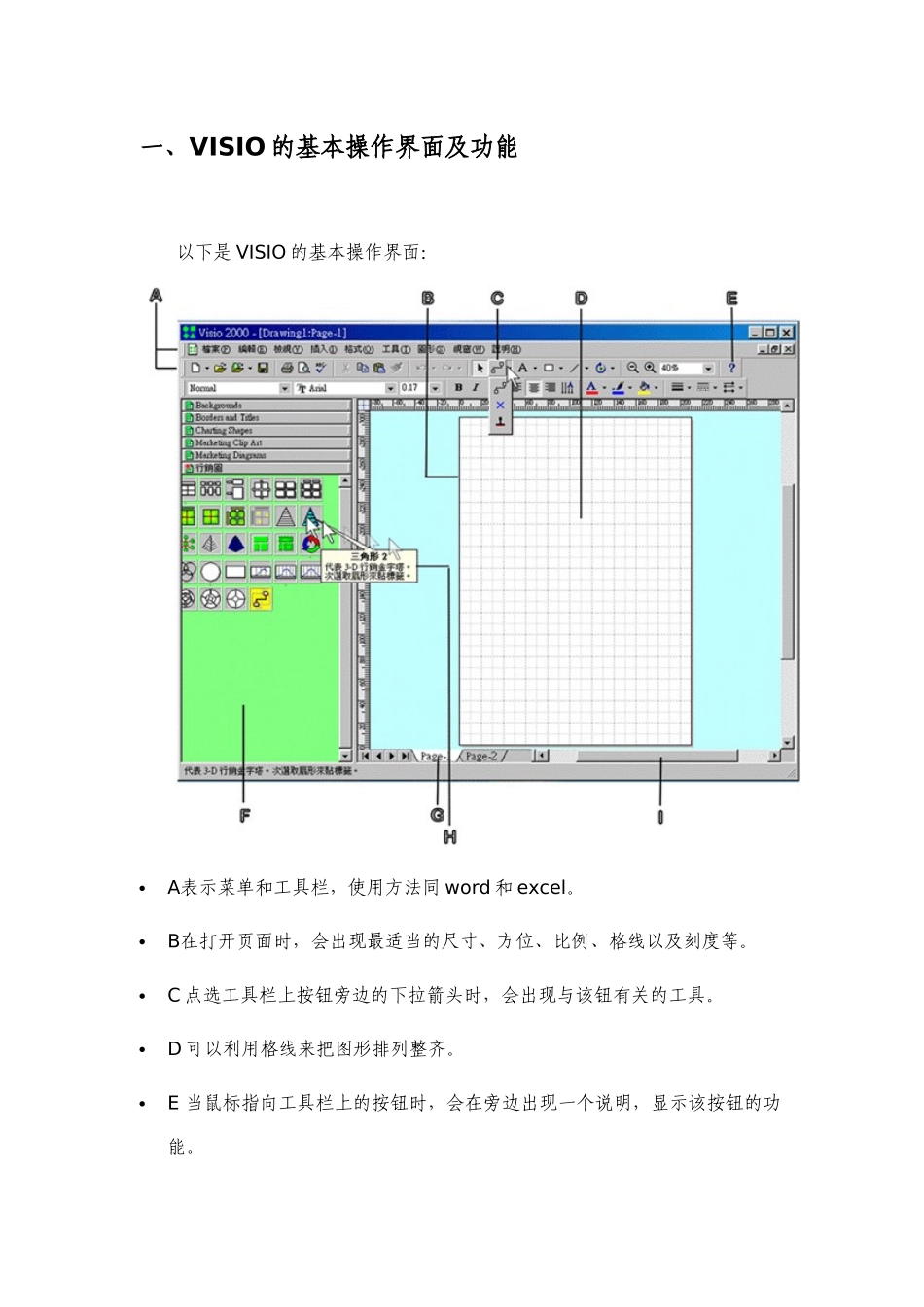 人力资源-VISIO的基本操作界面及功能培训课程_第3页