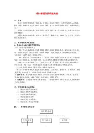 培训管理体系构建方案