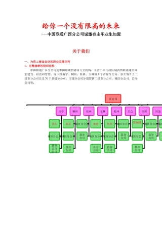 中国联通广西分公司招聘管理文档