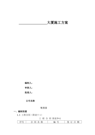 土建施工方案培训资料