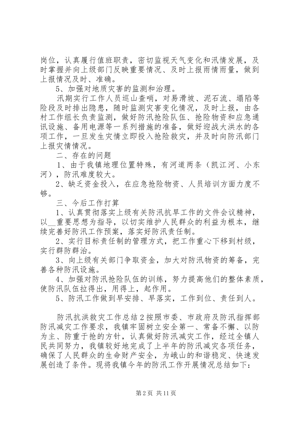 防汛抗洪救灾工作总结_第2页