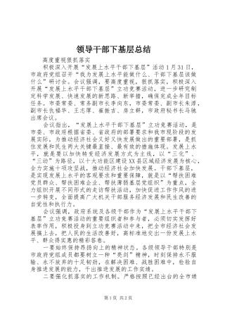 领导干部下基层总结_2