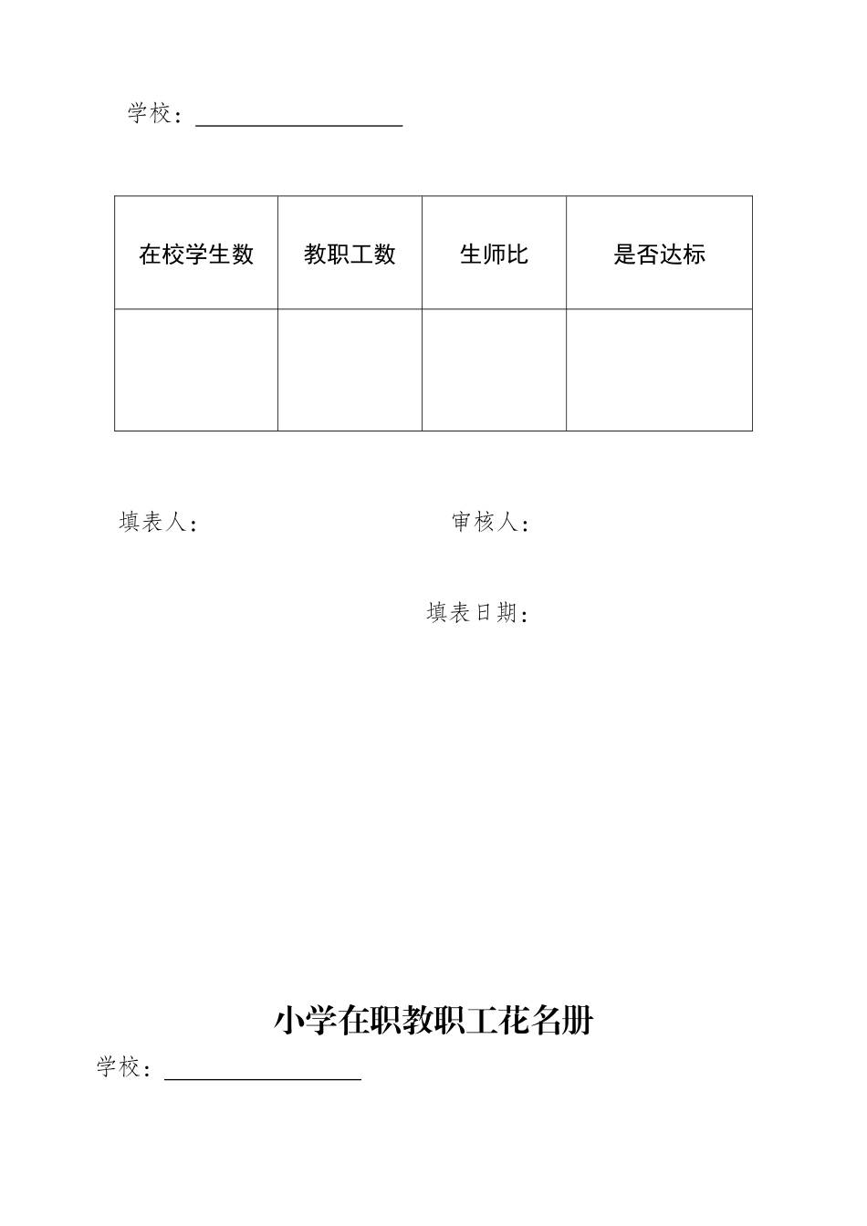 人力资源-(一)(学校表格)办学基本标准(大足人事科XXXX324修改)_第2页