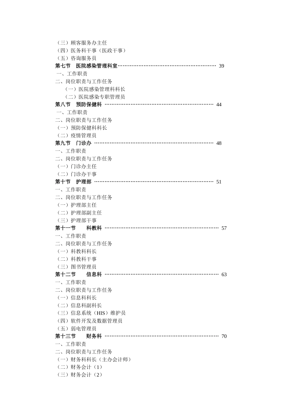 三甲医院职能科室岗位说明书_第2页