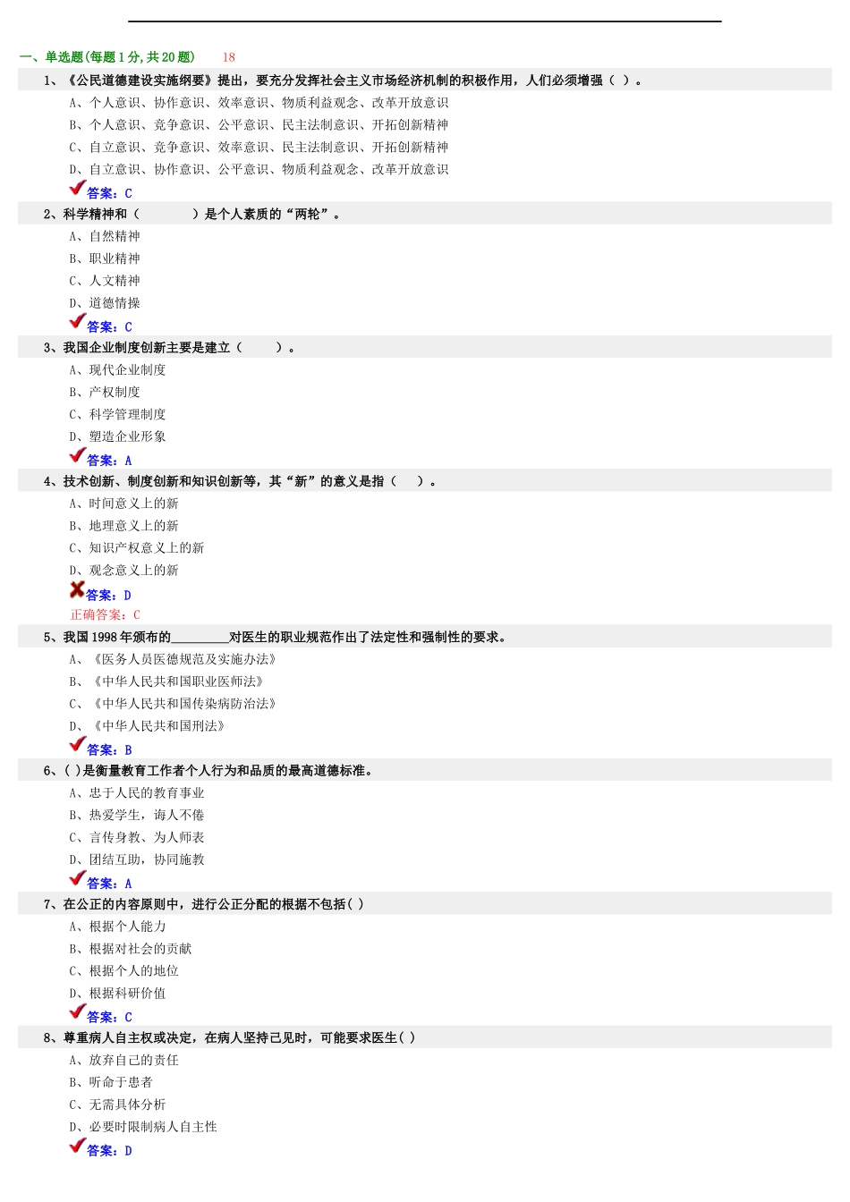 专业技术人员职业道德与创新能力[_第1页