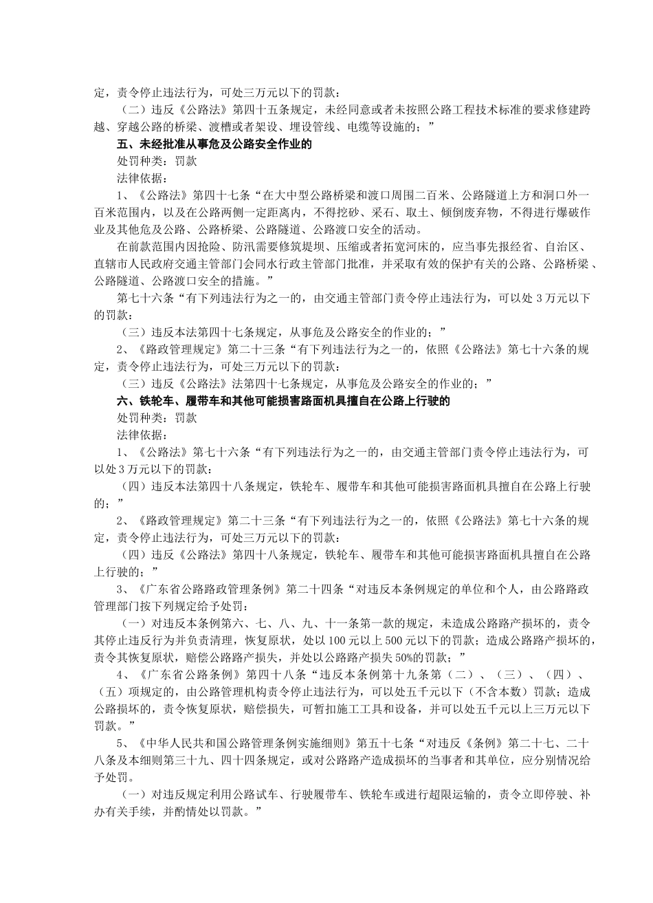 中山市公路局行政执法职权及依据_第3页