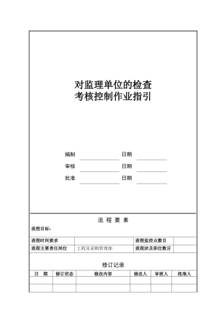 人力资源-NBVK-WI-PR037对监理单位的检查考核控制作业指引