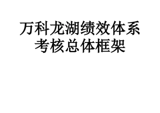 人力资源-4某地产某地产绩效体系考核总体框架