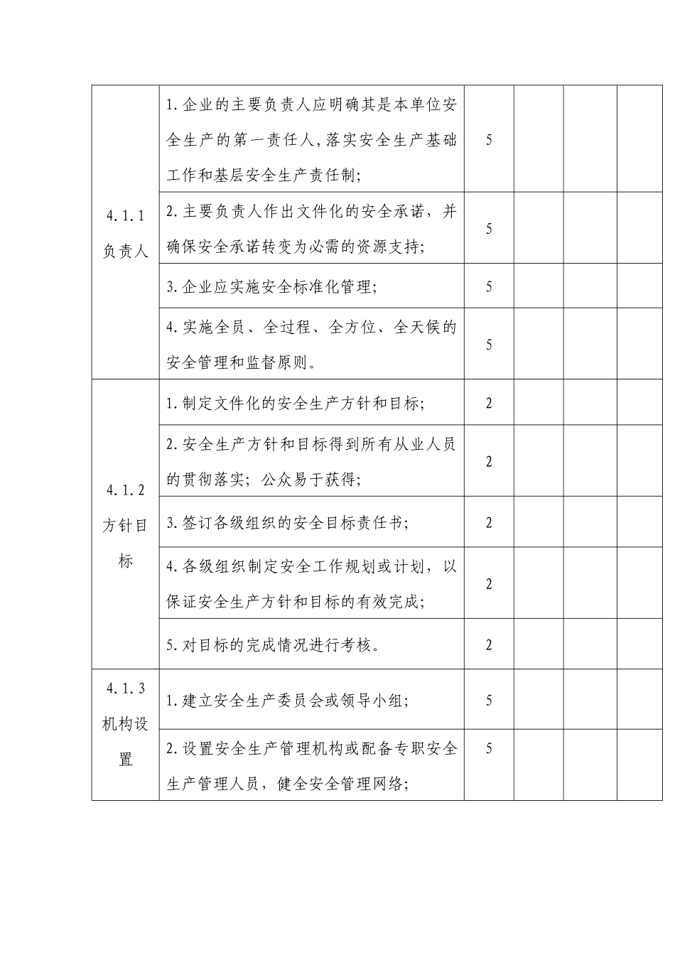 危险化学品从业单位安全标准化考核表_第3页