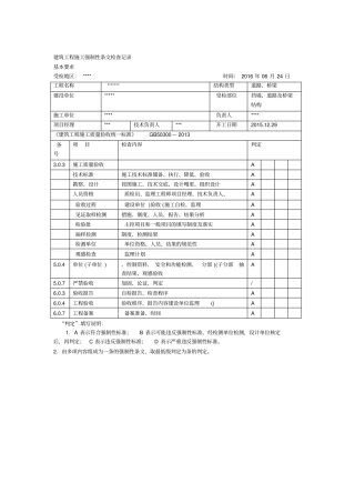 市政工程强制性条文检查记录2016624