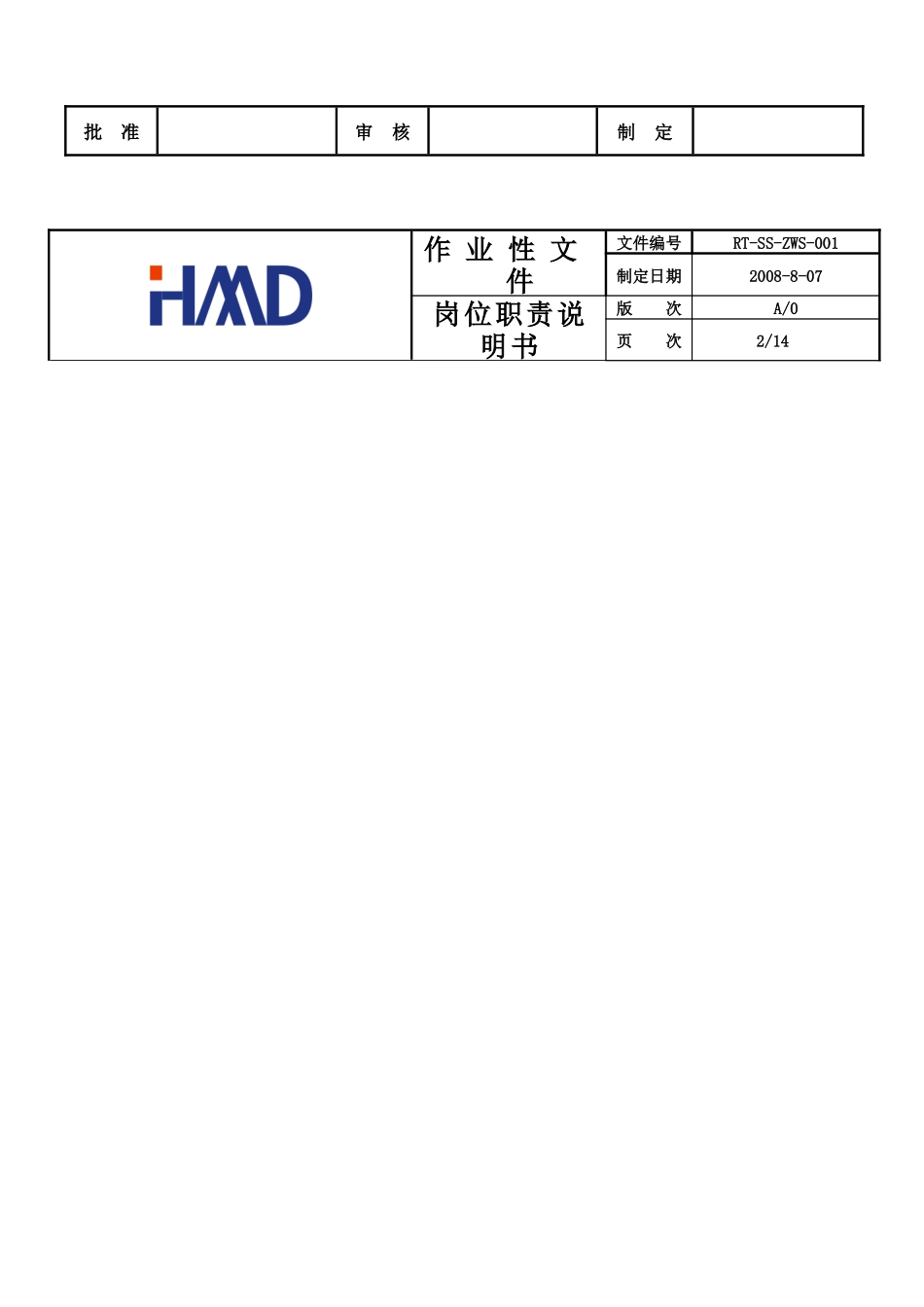 喷涂岗位职责说明书_第2页