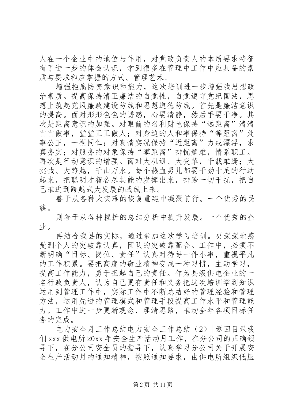 电力安全工作总结4篇_第2页