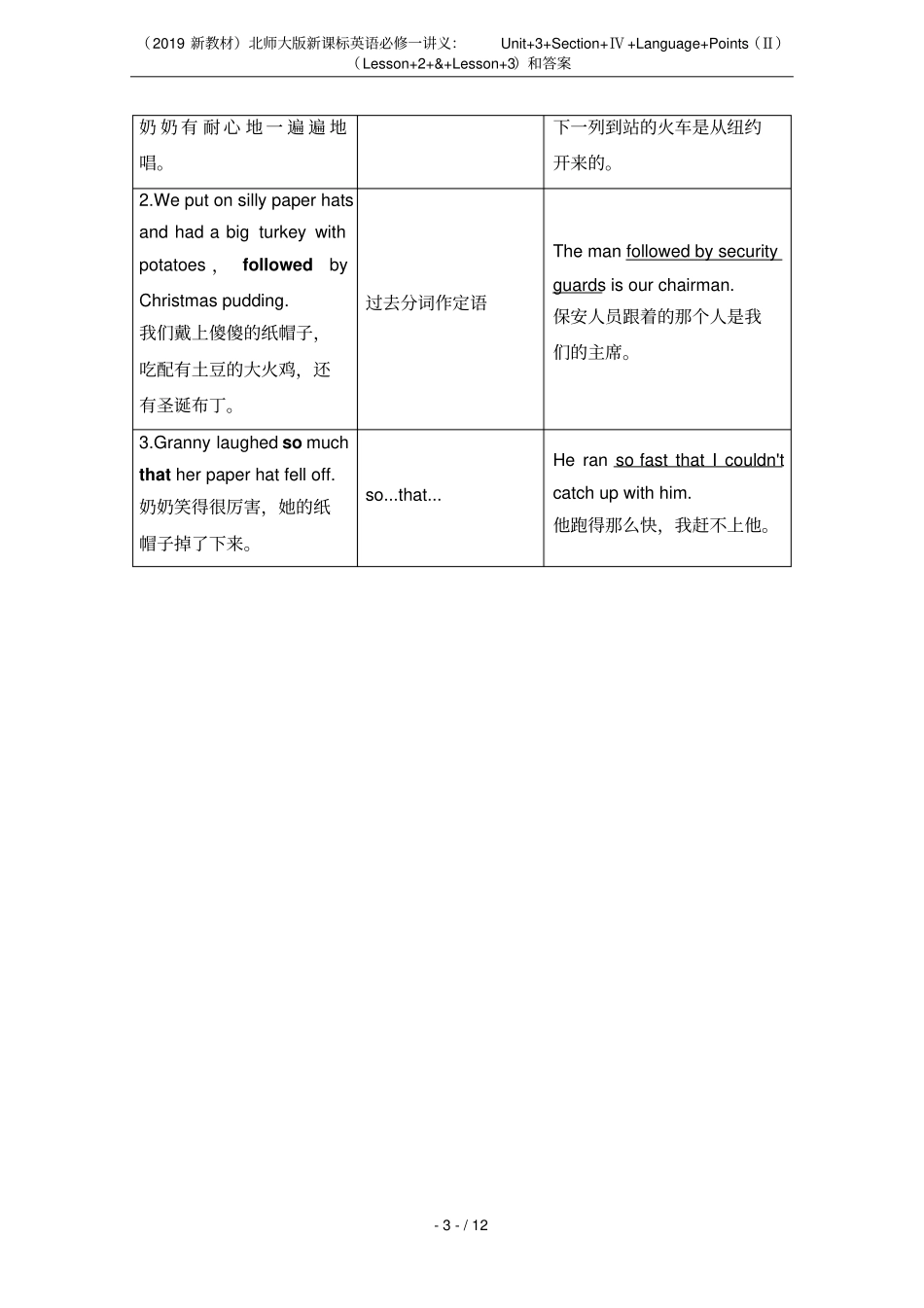 (2019新教材)北师大版新课标英语必修一讲义：Unit+3+Section+Ⅳ+Language+_第3页