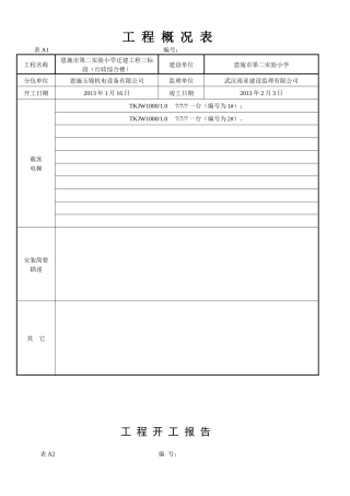 小学迁建工程竣工资料