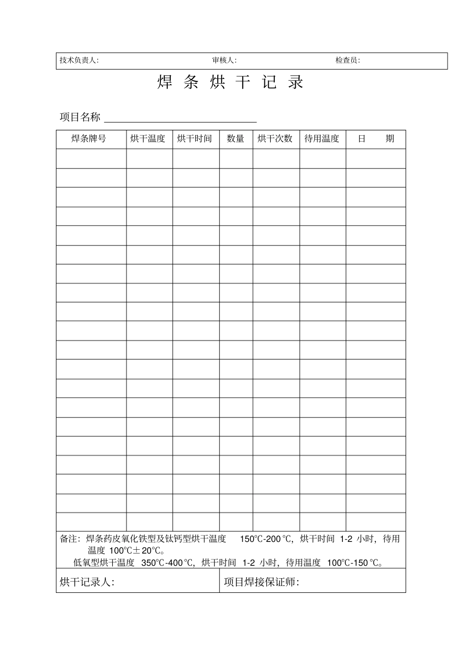 压力管道安装质量记录表汇编_第3页