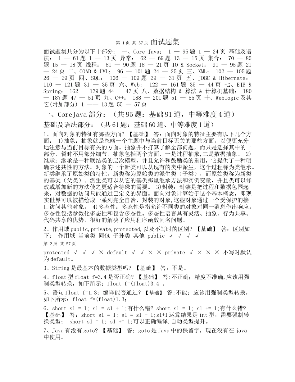 人力资源-java面试资料整理_第1页