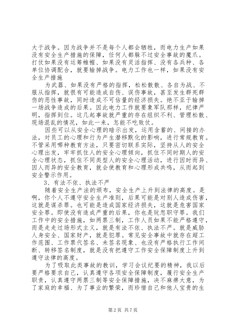 电力安全工作总结范本_第2页