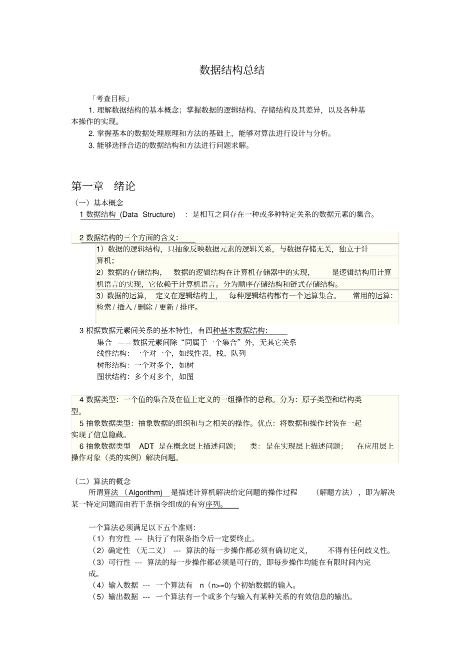 数据结构总结_第1页