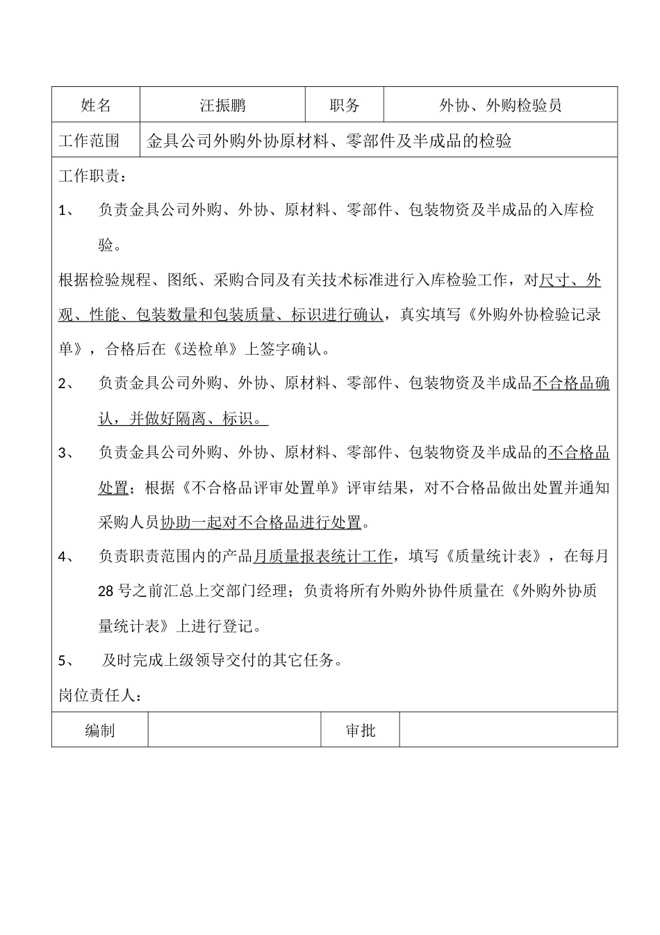 品管部岗位职责_第2页