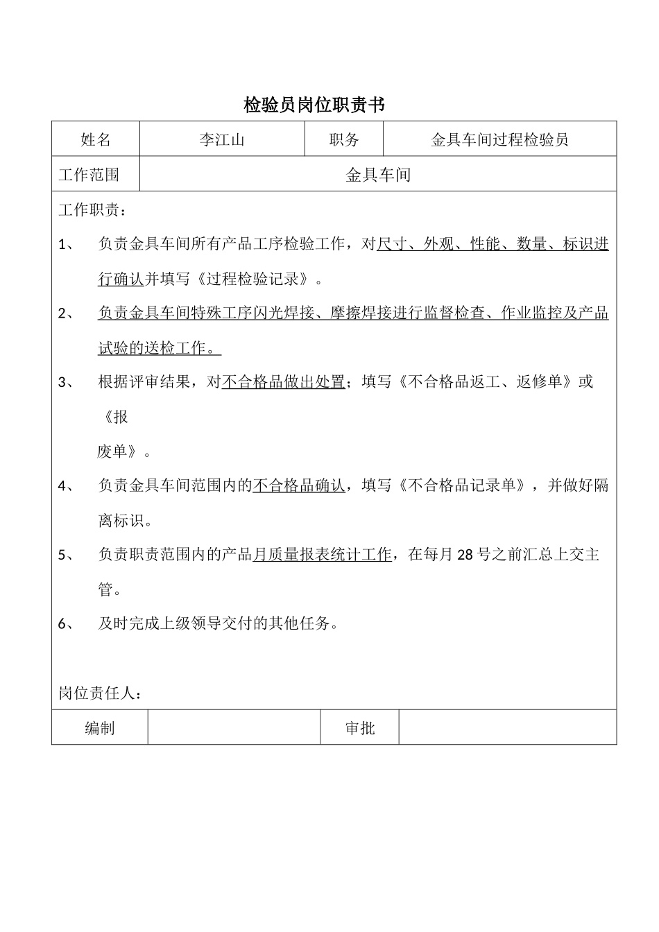 品管部岗位职责_第3页