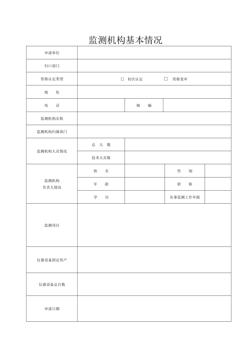 企业环境监测站资质认可申请书_第3页