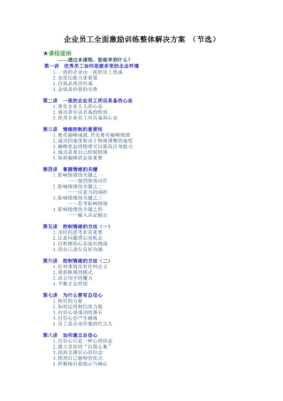 企业全面激励解决方案