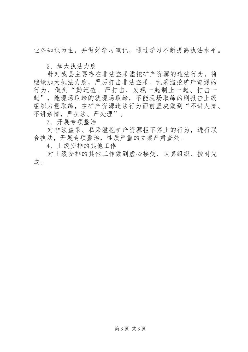矿产资源执法监察大队年度工作总结_第3页