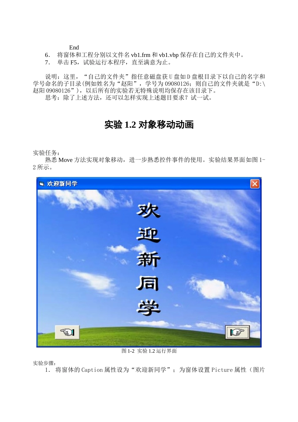 实验1VB编程环境和文件_第2页