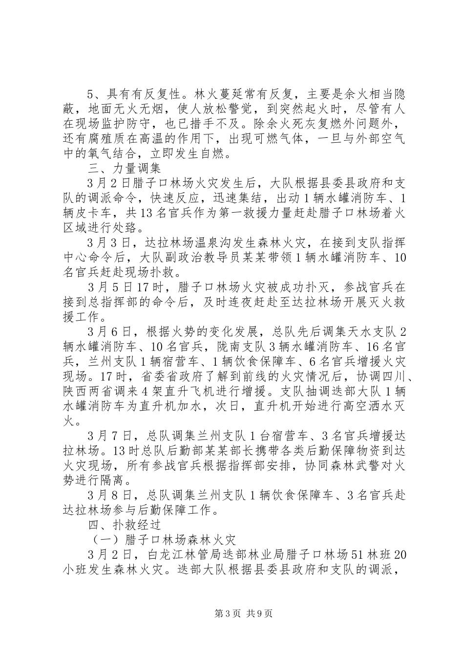 迭部3·02森林火灾战评总结材料_第3页