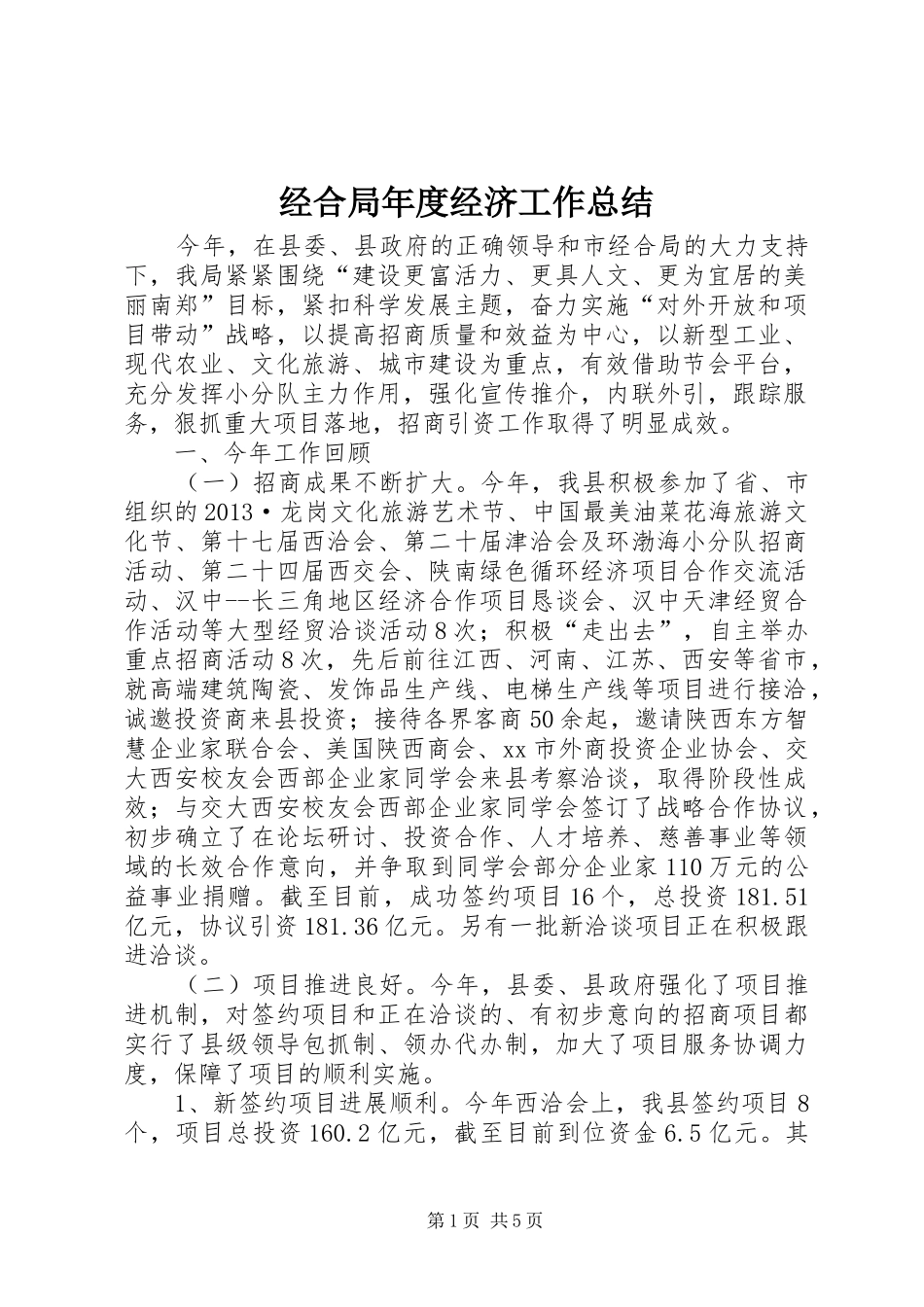 经合局年度经济工作总结_第1页