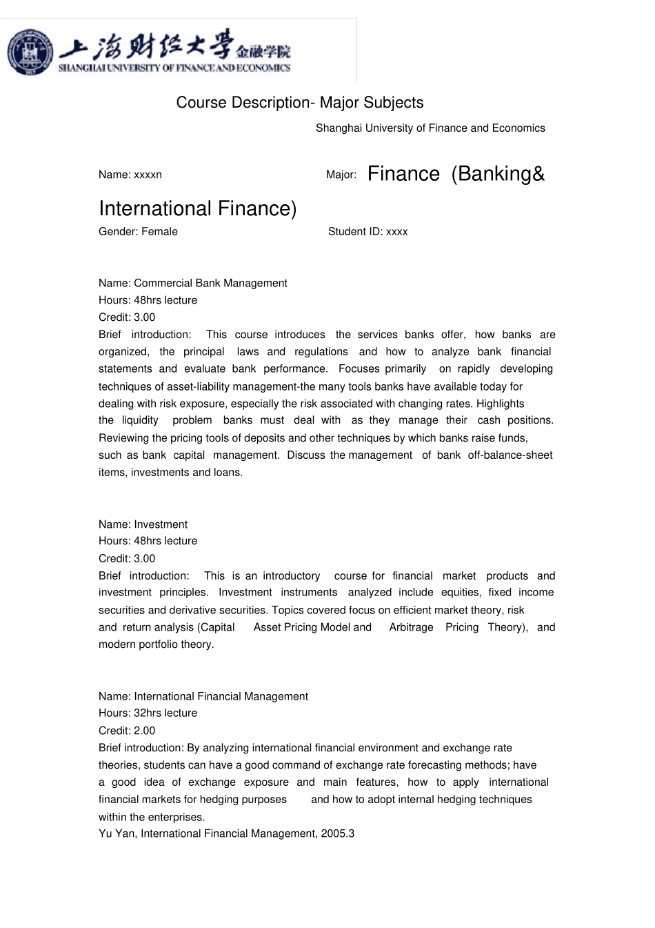 大学课程描述-金融_第2页