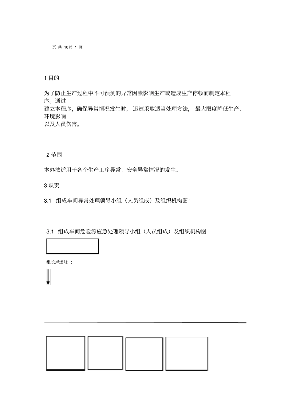 制药车间异常情况规程_第1页