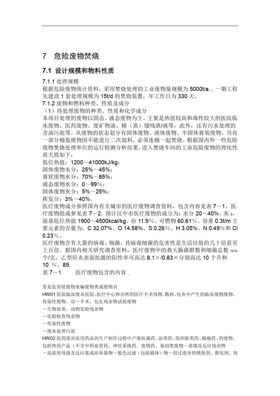 危险废物焚烧工艺及相关指标_第1页