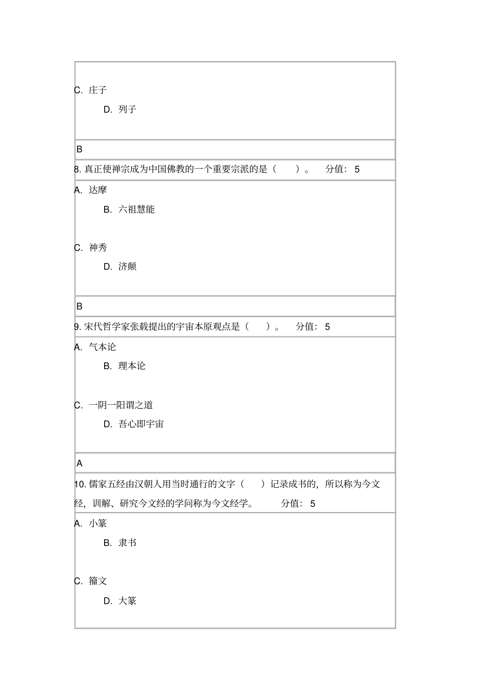 北师20春《中国文化概论》离线作业_第3页