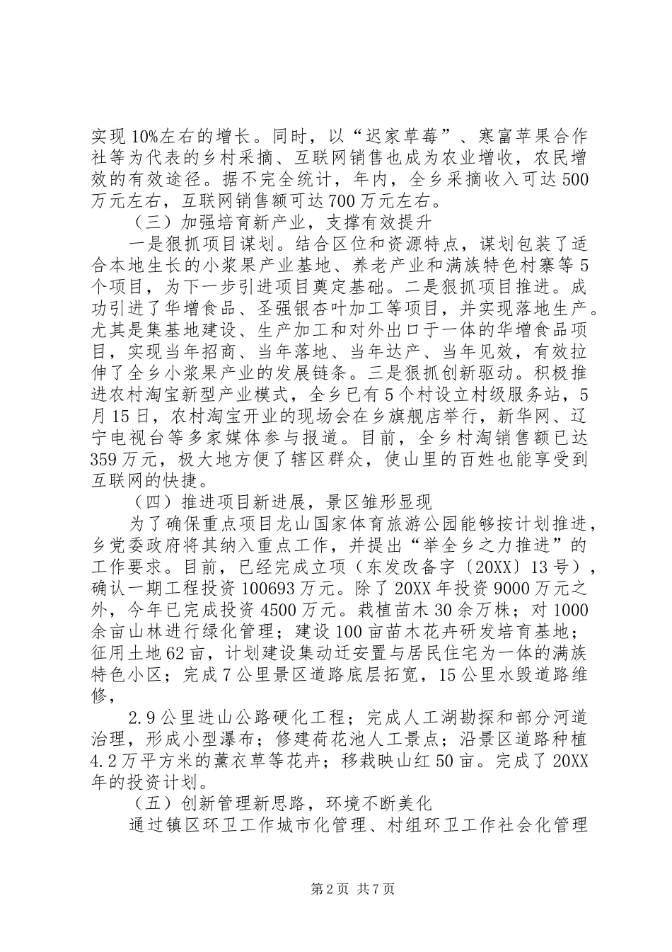 乡党委工作总结_第2页