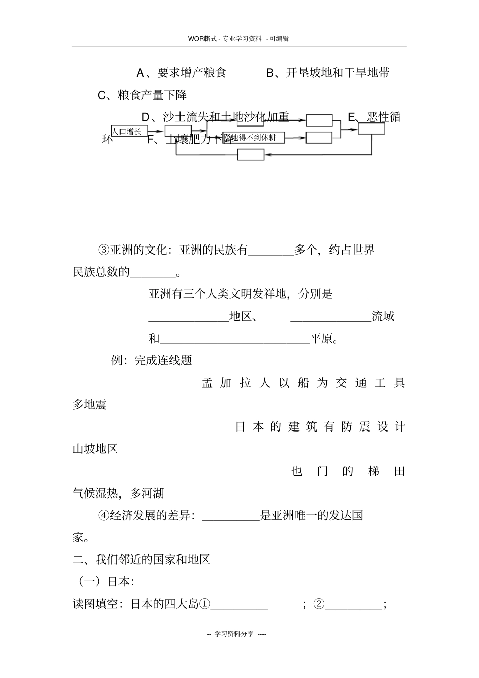 初中地理复习知识点归纳(填空)_第3页