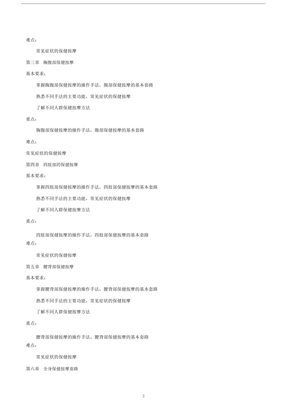 按摩与推拿教学大纲精编版.doc_第2页