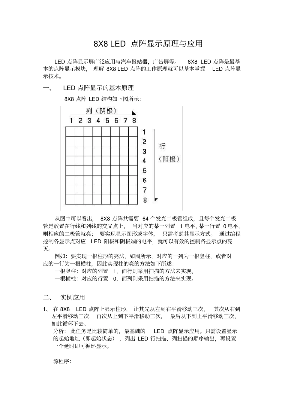 (完整word版)LED点阵显示原理与应用_第1页