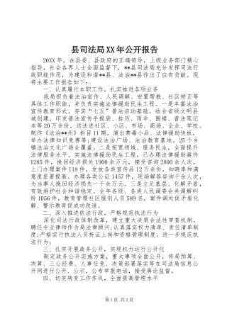 县司法局公开报告