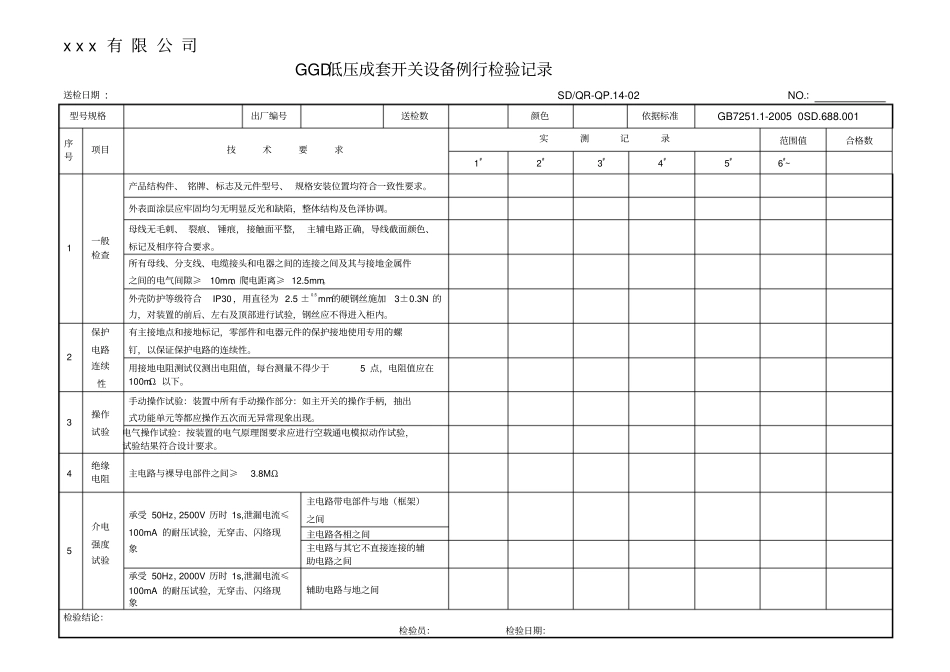 成品例行、确认检验记录单_第1页