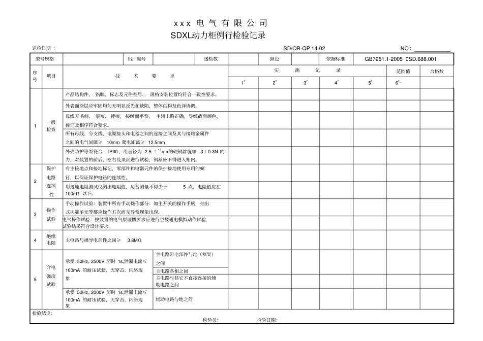 成品例行、确认检验记录单_第2页