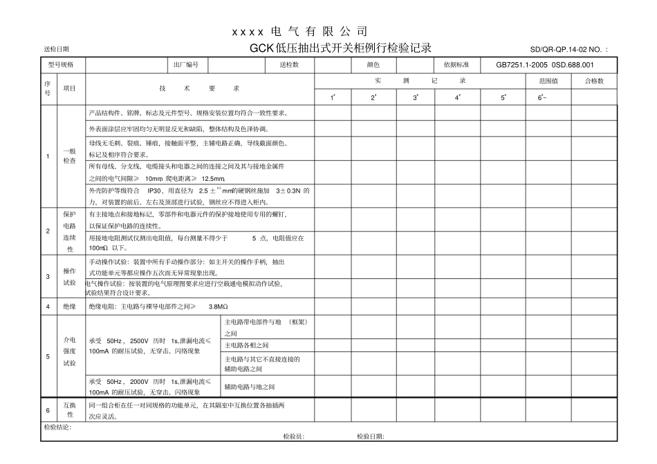 成品例行、确认检验记录单_第3页