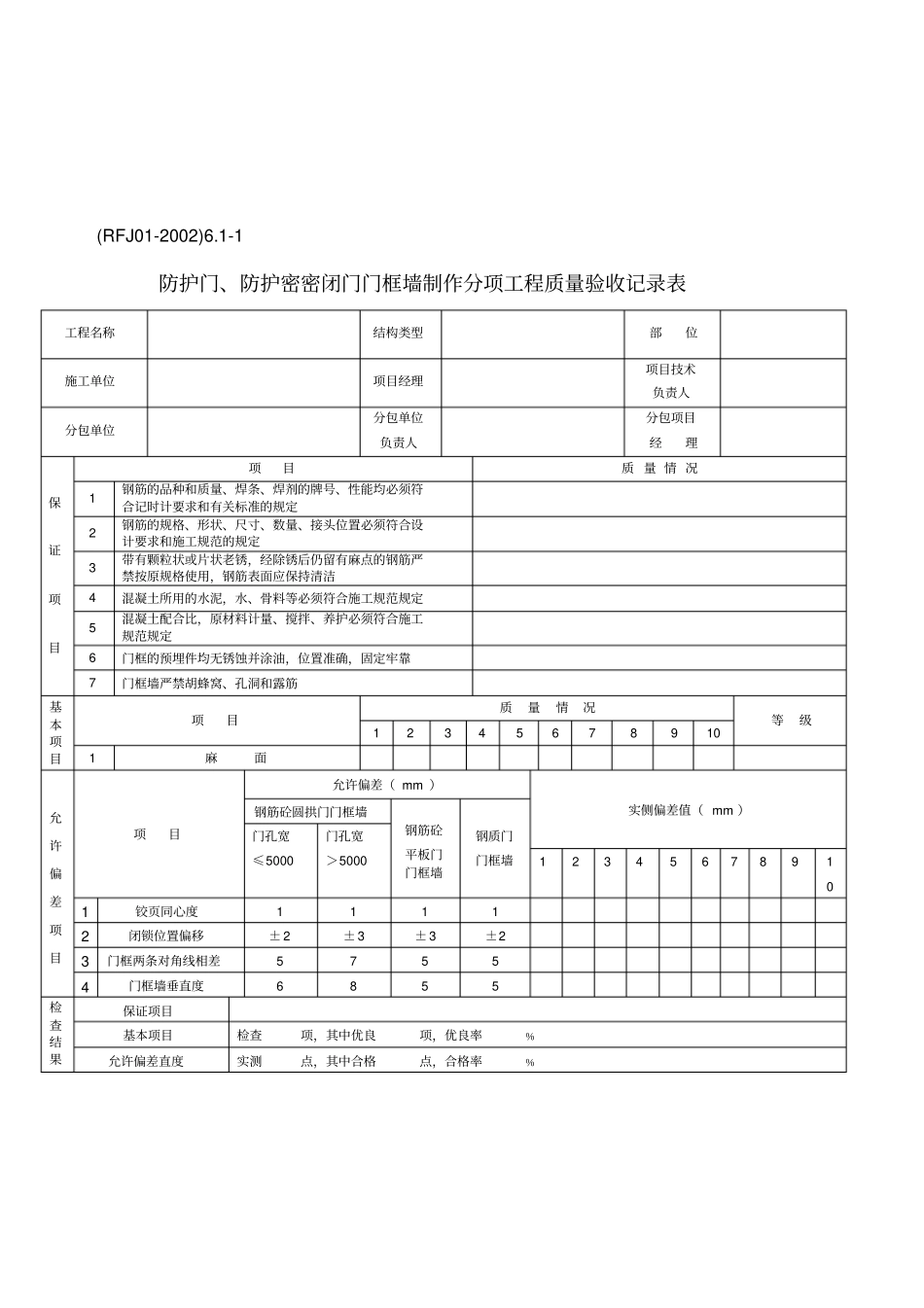 人防工程验收表格最新_第2页