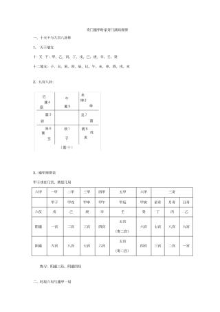 奇门遁甲入门基础